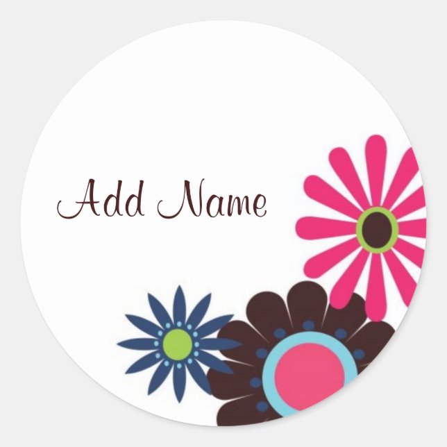 Flowers Power Customisable Sticker (Front)