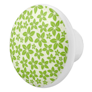 Flowers Print Ceramic Cabinet Knob