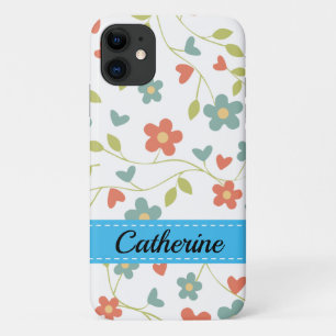 Flowers Print with Name Case-Mate iPhone Case