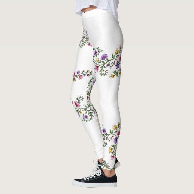 Flowers printed Leggings (Left)