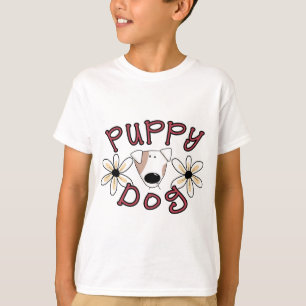 Flowers Puppy Dog T-shirts and Gifts
