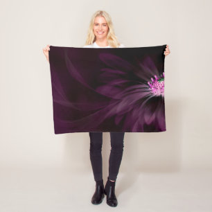 Flowers   Purple Daisy Fleece Blanket