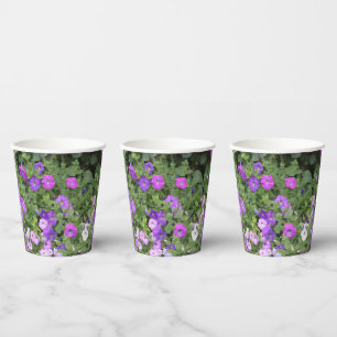 Flowers Purple Garden Petunia Floral Photo Cool Paper Cups
