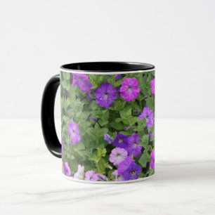 Flowers Purple Garden Petunia Floral Photo Gift Mug