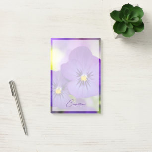 Flowers Purple Pansies Post-it Notes