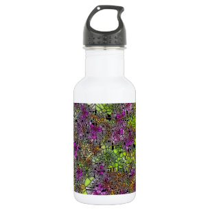 Flowers purple/pink art design 532 ml water bottle