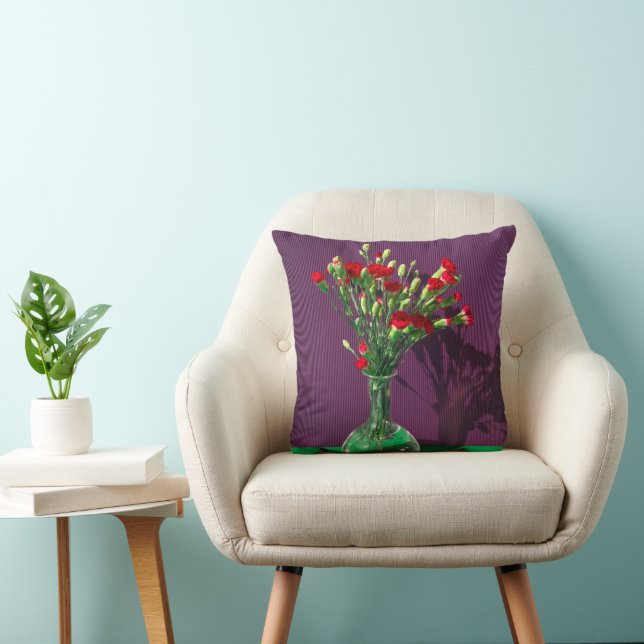 Flowers | Red Carantion Bouquet Cushion (Chair)