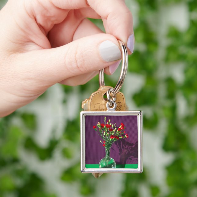 Flowers | Red Carantion Bouquet Key Ring (Hand)