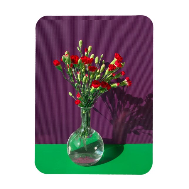 Flowers | Red Carantion Bouquet Magnet (Vertical)