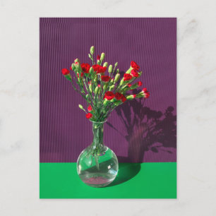 Flowers   Red Carantion Bouquet Postcard