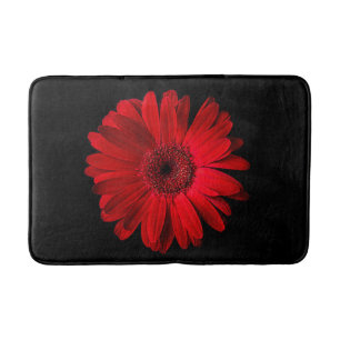 Flowers Red Gerbera Daisy Bath Mat