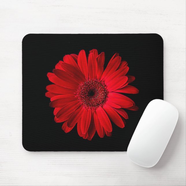 Flowers | Red Gerbera Daisy Mouse Pad (With Mouse)