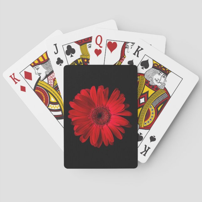 Flowers | Red Gerbera Daisy Playing Cards (Back)