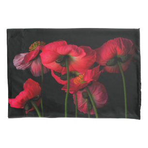 Flowers Red Poppies Pillowcase
