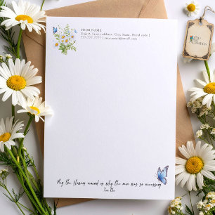 Flowers Remind Us Custom Letterhead