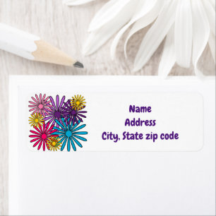 Flowers  return address label