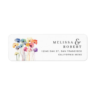 Flowers Return Address Labels