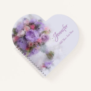 Flowers Roses Elegant Oil Painting Modern Template Notebook