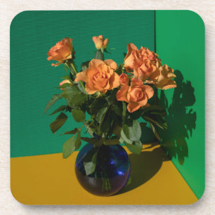Flowers Roses in Vase Coaster