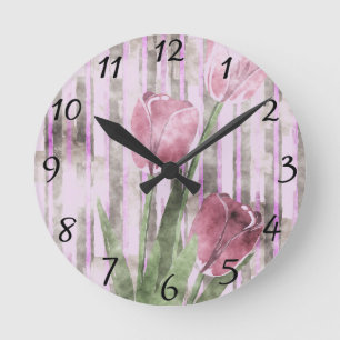 Flowers Round Clock