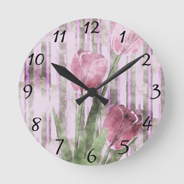 Flowers Round Clock (Front)