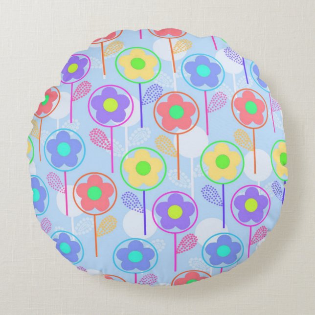 Flowers Round Cushion (Front)