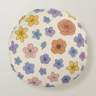 Flowers Round Cushion