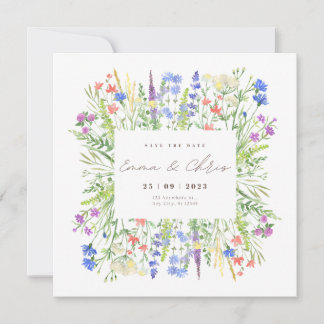 Flowers Save The Date Wedding Invitation