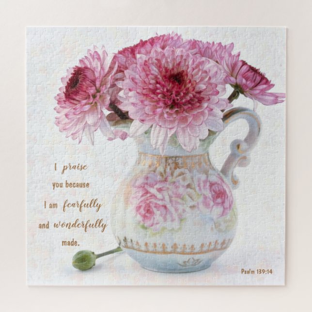 Flowers & Scripture Jigsaw Puzzle (Horizontal)