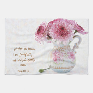 Flowers & Scripture Kitchen Towel