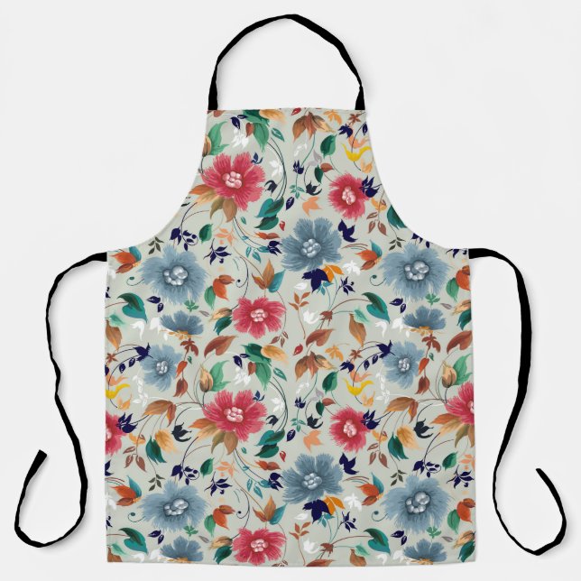 Flowers seamless pattern apron (Front)