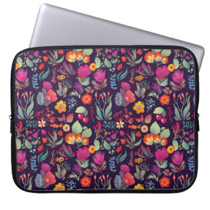 Flowers seamless pattern decorative vintage card i laptop sleeve