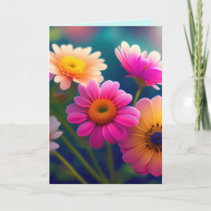 FLOWERS SENDING A HUG ENCOURAGEMENT GREETING CARD