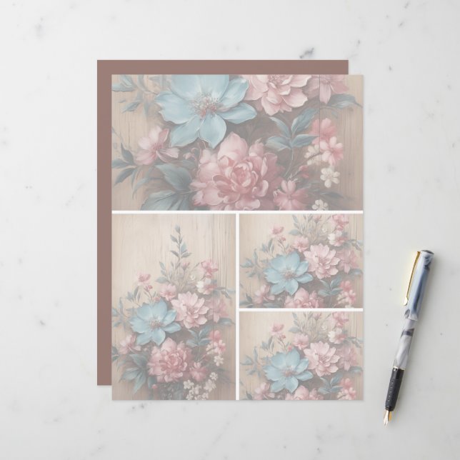 Flowers Shadow Soft light background (Front/Back In Situ)