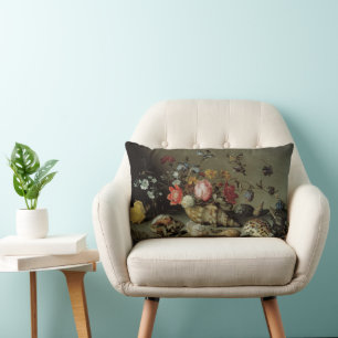 Flowers, Shells and Insects Balthasar van der Ast Lumbar Cushion