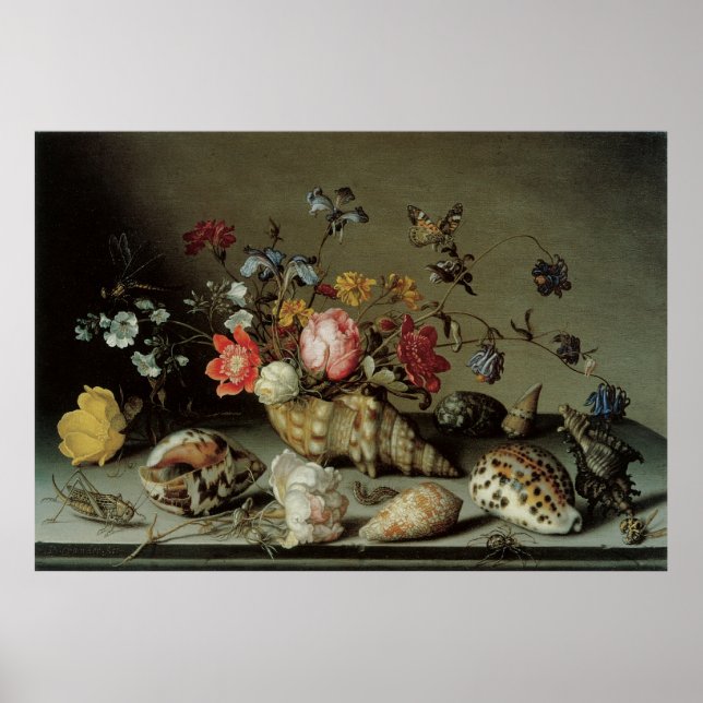 Flowers, Shells and Insects Balthasar van der Ast Poster (Front)