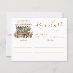 Flower's Shop Bridal Shower Recipe Card