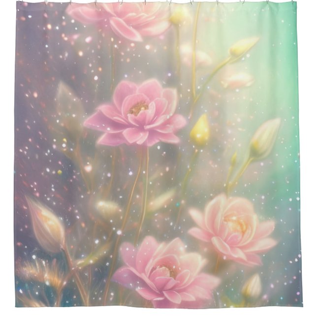 flowers shower curtain (Front)