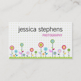 Flowers, simplistic business card