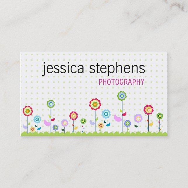 Flowers, simplistic business card (Front)