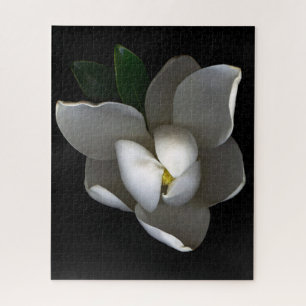 Flowers   Single White Magnolia Blossom Jigsaw Puzzle