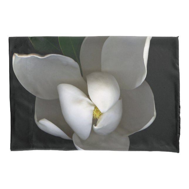 Flowers | Single White Magnolia Blossom Pillowcase (Front)