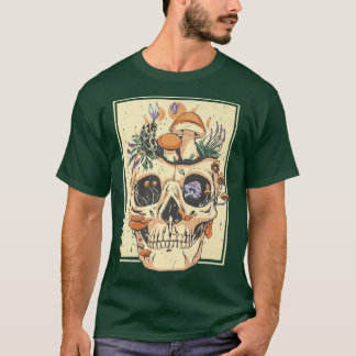 Flowers Skeleton Dark Academia Natur  T-Shirt