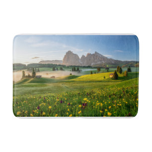 Flowers Spring Alpe di Siusi Langkofel Bath Mat