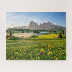 Flowers Spring Alpe di Siusi Langkofel Jigsaw Puzzle