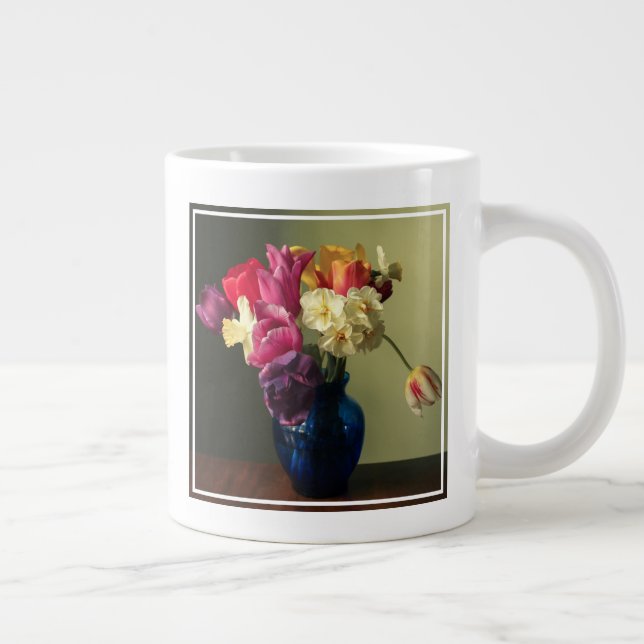 Flowers | Spring Flower Bouquet Large Coffee Mug (Right)