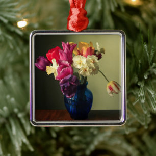 Flowers Spring Flower Bouquet Metal Ornament