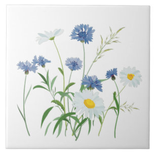 Flowers,spring flowers,daisies  ceramic tile
