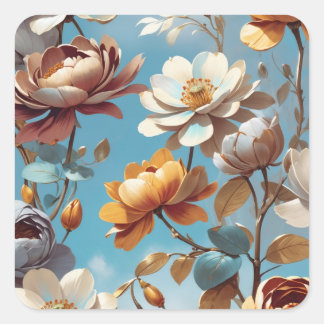 Flowers Square Sticker