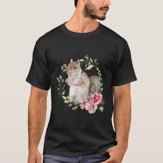 Flowers Squirrel T-Shirt